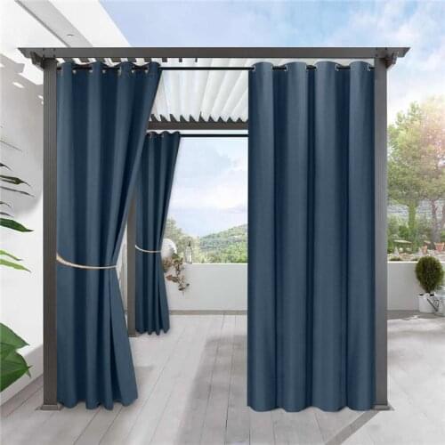 Tonnelle Lidl 2021 Outdoor Waterproof Patio Pergola Gazebos Curtain Blackout Drapery Windproof Beige Curtains Custom 1 Panel