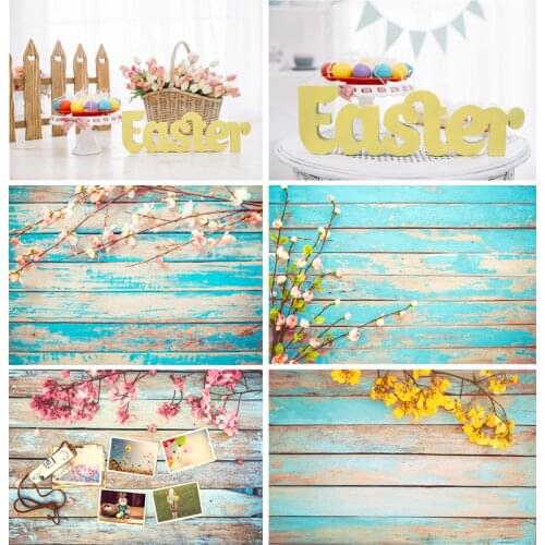 Vinyl Custom Photography Backdrops Easter day and Wood planks Theme Photo Studio Background 19117FH-05