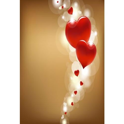 VinylBDS Chromakey Green Screen Gray Curtain Red Love For Wedding Kate Background Backdrop