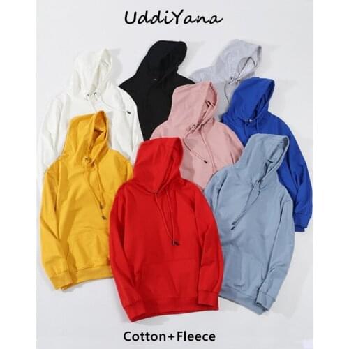 Winter Mens Hoodies Cotton Fleece Womens Hoodie Clothing For Girls Sweatshirt Tracksuit Tops Clothes For Lovers Free Shipping