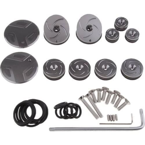 1 Set Silver Frame Hole Caps Decor Covers Plugs Kit for BMW ADV R1200RT 2014, 2015, 2016, 2017