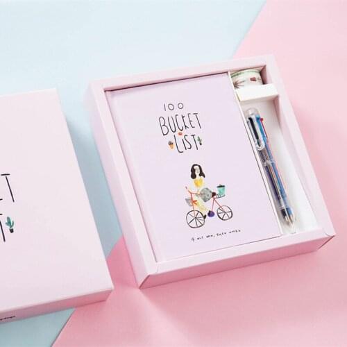 1pcs 100 wishlists book set creative diary notebook small freshman account book sets gift notebook stationery