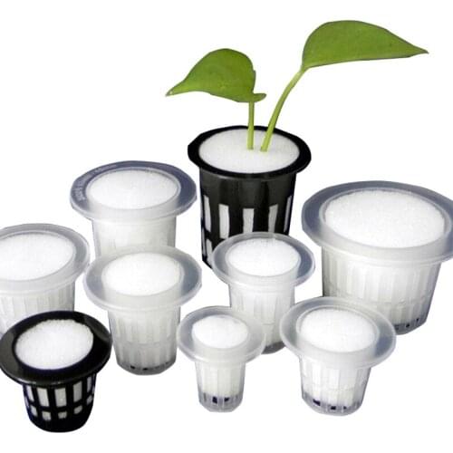 50Pcs Plant Grow Pots Net Nursery Cup Hydroponic Colonization Mesh plastic Basket Holder Aeroponic vegetable Planting Soilles