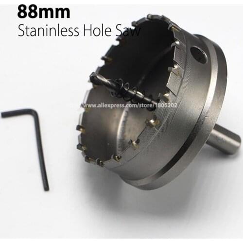 88mm 3.46" Core Drill Bit Hard Alloy Metal Hole Saw Drill Bit for Steel Metal Alloy Cutter Metal Working