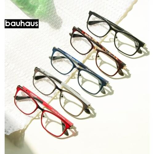 Bauhaus Optical Eye Glasses Frame Ultralight Square Prescription Eyeglasses Plastic Titanium ultem Frame Clear Lens Men Women