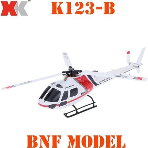BNF Model Original XK AS350 K123-B 6CH 3D 6G System Brushless Motor BNF RC Helicopter