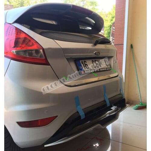 For Ford Fiesta 2009-2021 Chrome Tailgate Trunk Trim Bottom Lath Body Car Auto Accessory Diffüser Spilitter Car-styling Sport