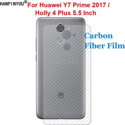 For Huawei Y7 Prime 2017 / Holly 4 Plus 3D Anti-fingerprint Carbon Fiber Back Film Rear Screen Protector (Not Tempered Glass)