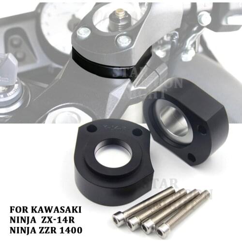 Handlebar Riser Spacer Kit For Kawasaki Ninja ZX-14R ZX14R ZX 14R ABS 06-2018 Ninja ZZR 1400 08-11 Handle Bar Riser Mount Clamp