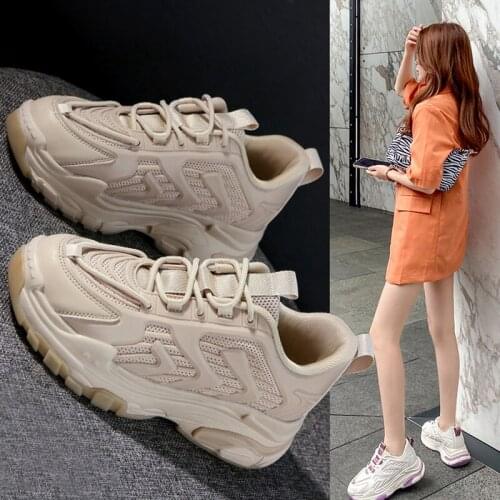 Casual Platform Sneakers Women Sports Shoes Fashion Breathable High Quality Running Shoes Lace Up Female Vulcanized Footwear