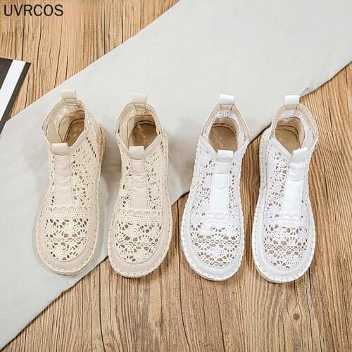 Womens Breathable Mesh Summer Lace Lace Walking Light New Solid Non-slip Casual Shoes 2021 Hot Selling All-match