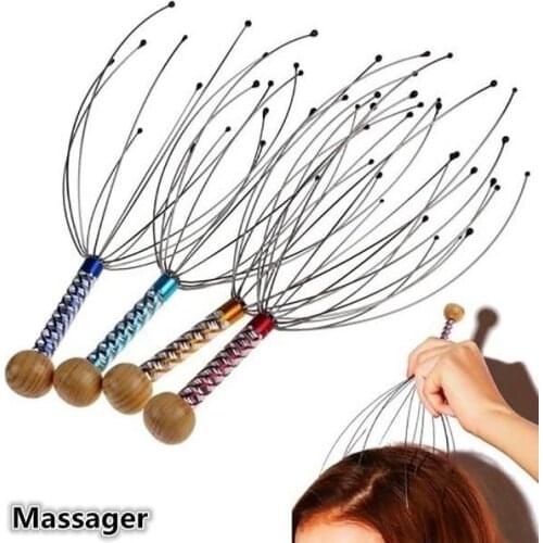 Head Neck Scalp Massager Massage Octopus Equipment Stress Release Relax Tool