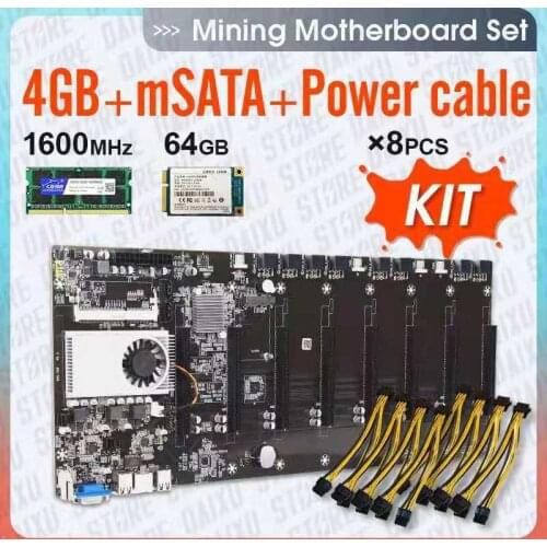 Motherboard 8gpu bitcoin encryption Ethernet 4GB DDR 3 1600 MHz ram1037 U64 GB MS