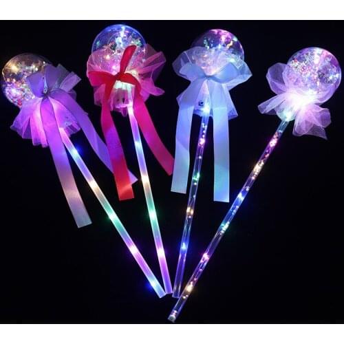Heart Star Shape Rose Flower Glow Stick LED Luminous Magic Wand Toy Party Concert Supplies Gift For kids babys