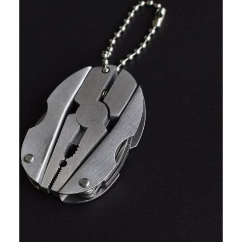 Mini 6 in 1 Multi-purpose Pliers EDC Screwdriver Kit Fold Survival Key Chain Knives Portable Hunting Folding Pocket Outdoor Tool