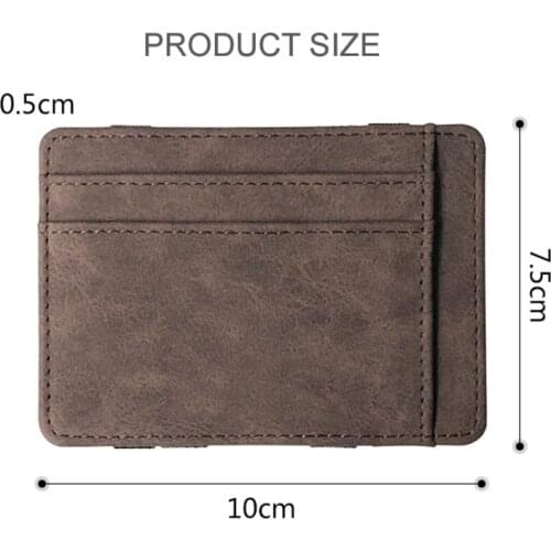 Men Wallet Small Size Magic Band Solid Color Card Holder Coin Purse B99