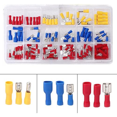 Electrical Assorted Insulated Wire Cable Terminal Crimp Connector Spade Set Kit NW