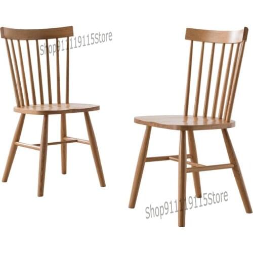 Nordic Solid Wood Dining Chair Modern Imported Oak Household Chair Coffee Chair Japanese Dining Chair Leisure Chair