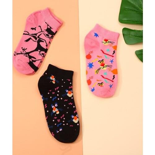 Unisex Funny Socks Cartoon Naughty Leopard Men Women Socks Spring Summer Low Tube Cotton Thin Harajuku Happy Socks Male Female