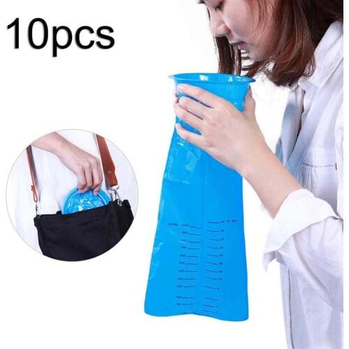 Hot 10Pcs 1000ML Disposable Travel Car Airplane Motion Sickness Nausea Vomit Cleaning Bag