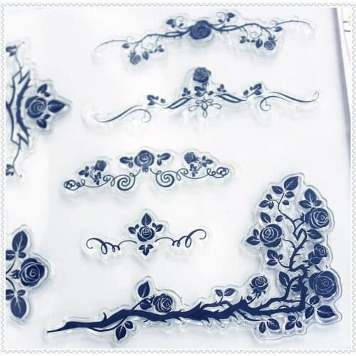 PANFELOU 11.3*15.56cm Romantic border Transparent Silicone Rubber Clear Stamps cartoon for Scrapbooking/DIY wedding album