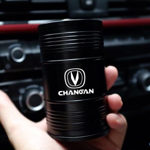 Aluminum Alloy Car Ashtray Interior Accessories Oil Drum Shape Smoke Ash Holder For Changan CS35 CS75 CS85 CS95 CS15 CS55