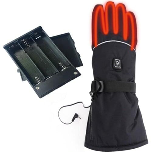 Heated Gloves Electric Winter Warm Gloves 3 Levels Temperature Control Hand Warmer For Skiing Cycling Riding Ski Without Battery