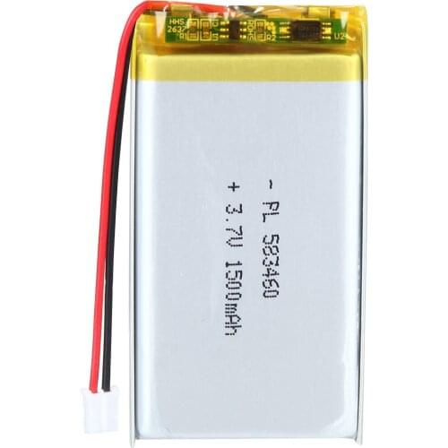 Mejuew 3.7V 1500mAh 583460 Rechargeable Lipo Battery with JST Connector