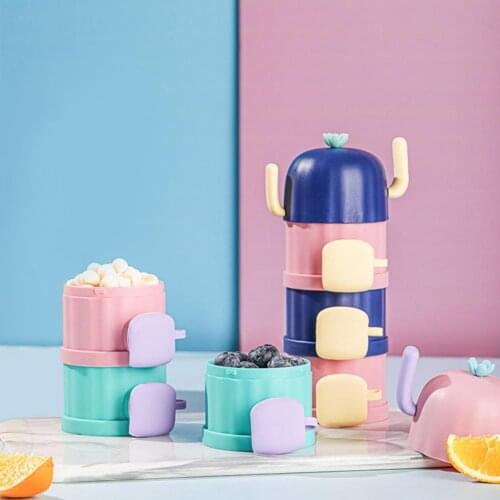PP Portable Baby Food Storage Box BPA Free Milk Powder Dispenser Sealing Lid for Outdoor