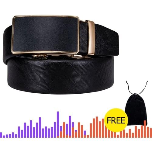 Mens Belt Cow Leather Belts Brand Fashion Automatic Buckle Genuine Leather Belt For Men 3.5cm Width Business Male Strap DiBanGu