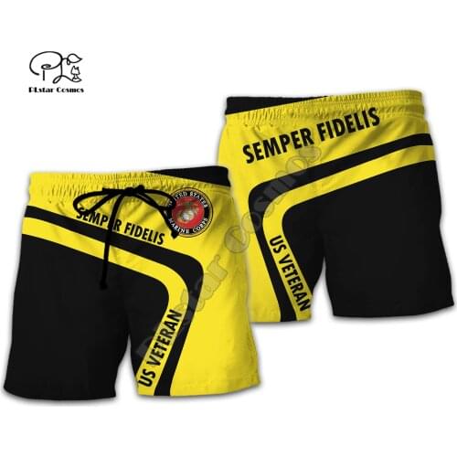 PLstar Cosmos USMC Marine Corps 3D Printed 2021 New Fashion Men/Women Summer Casual Shorts Beach Short Pants Drop Shipping U33