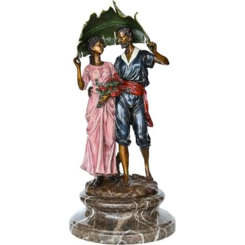 Couple Statue Copper Material Man and Woman Deep Love Modern Sculpture Art for Wedding Valentines Day Present Home Decor