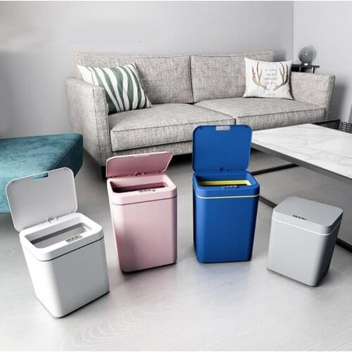 14/16L Smart Trash Can Home Kitchen Bathroom Intelligent Waste Bin Induction Garbage Bucket Electric Sensor Automatic Trash Bin