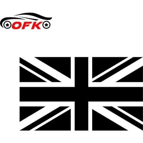OFK British Union Jack Flag Vinyl Decoration Car Sticker Decal Black/Silver Fashion Car-styling 16CM*9.5CM