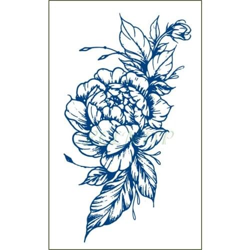 Waterproof Temporary Juice Tattoo Sticker Flower Bud Lasting Tattoos Flash Tatoo Fake Tatto Body Art for Men Women