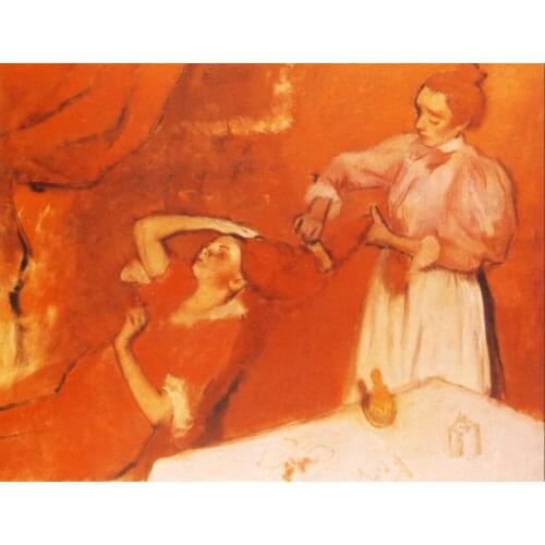 High quality Oil painting Canvas Reproductions Combing the Hair (1895) By Edgar Degas hand painted