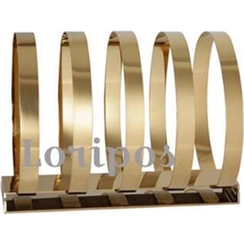 High End Stainless Steel Belt Bracket Stand Rack Belt Display Rack Belt Holder Storage Belt Display Show Shelf Five-holders Ring