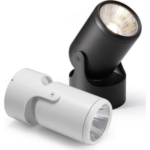 1pcs high quality dimmable Rotating LED Downlights Surface Mounted adjustment COB ac85-265V 10W 15W LED Ceiling Lamp Spot lights