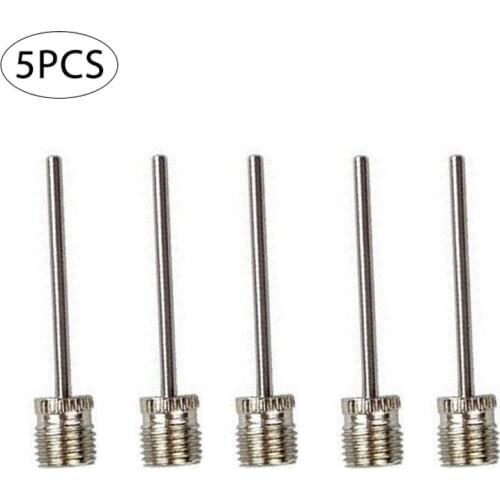 5PCS/Lot Sport Ball Inflating Pump Needle For Football Basketball Soccer Inflatable Air Valve Adaptor Stainless Steel Pump Pin