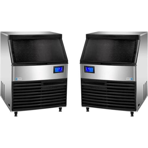 70kg/day big capacity stainless steel ice cream shop use ice making machine free shipping by sea