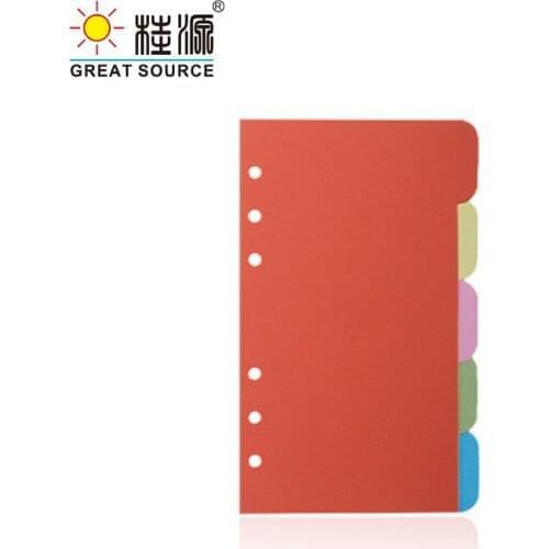 A6 Planner Divider Colorful Index Card 6 Holes Paper CardBoard Divers For Loose Leaf Notebook Folder Dividers (8 Sets)