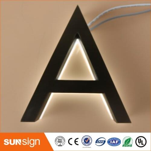 Backlit sign letter Acrylic illuminated letter sign for shop