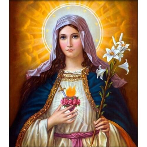 Diamond Painting Full Round Religion Icon Diamond Mosaic True Religious women Diamond Embroidery