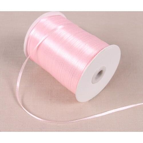 1/8" 3mm Satin Ribbon for packing and bow & Garment Accessories 20y/lot 43 L-pink