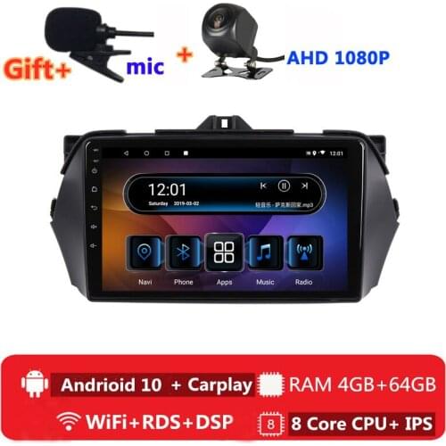 2 din 8 core android 10 car radio auto stereo for SUZUKI Alivio CIAZ 2014 2015 2016 2018 navigation GPS DVD Multimedia Player