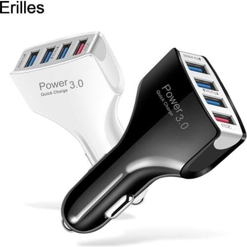 Car Charger Quick Charge 3.0 QC 3.0 Car-Charger 4 Ports USB Mobile Phone Charger For Samsung Xiaomi Huawei iPhone Fast Charging