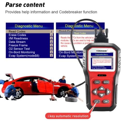 KW860 Automotive Scanner Tools KONNWEI OBD2 Scanner Diagnostic Tool Scanner Car Engine Code Reader OBD2 Full Mode Upgraded KW850