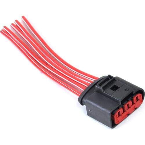 Beler 1Pc New PBT MAF Mass Air Flow Sensor 5 Pin Connector Plug 1J0973775A 1J0 973 775A for VW Golf 1999 2000 2001