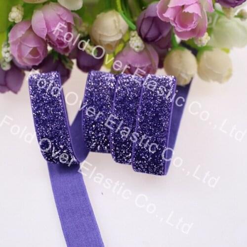Free shipping 5/8" 16mm glitter elastic velvet #B-16P, super quality frosted glitter elastic for hair tie, 150yards/color