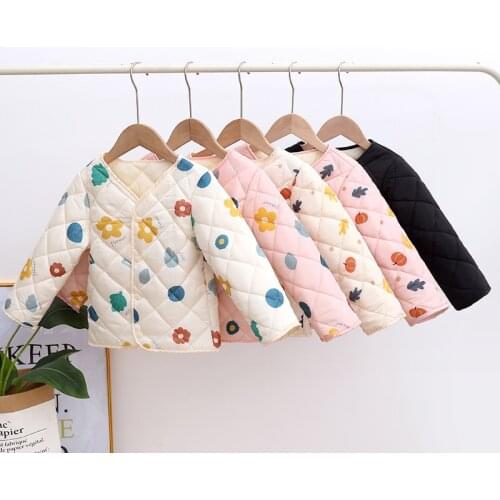 Childrens Thick Warm Clothing Winter Down Jacket For Girls Boys Cotton-padded Coat Korean Baby Thick Cartoon Outerwear